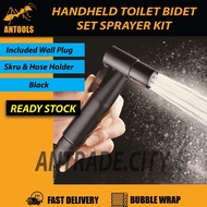 BLACK Toilet Bidet Set Sprayer Kits for Toilet Black/White / Hand Toilet Spray Hose / Hand Bidet Spr