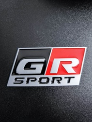 โลโก้ GR SPORT โตโยต้า GR SPORT LOGO งานโลหะ .7.70x3.75 ตกแต่งพิเศษ