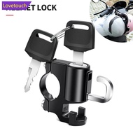 LOVETOUCH Motorcycle Helmet Lock Anti-Theft Helmet Security Lock Metal 20mm-28mm Black with 2 Keys a