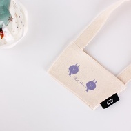 棉麻飲料提袋 台丸兄弟來一杯  飲料環保袋/咖啡杯套/杯袋