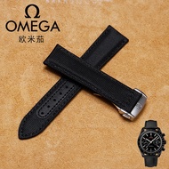 Omega Canvas Belt Speedmaster The Dark Side of the Moon 311 Seahorse Butterfly 424 Li Nubi Men's Watch Strap 21mm