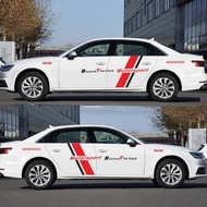 [HCM]Tem dán sườn xe ô tô phong cách thể thao TS027 (đen xanh)