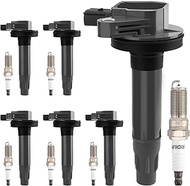Ignition Coil Pack Iridium Spark Plug Set of 6 UF553 7T4Z-12029-E