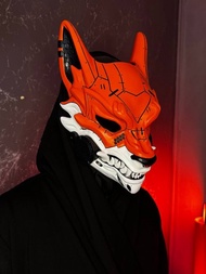 賽博朋克狐面具  科技面具  賽博朋克面具  蒸汽朋克面具  角色扮