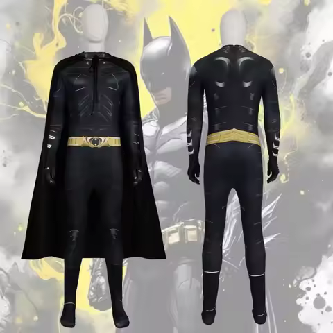 BEAST KINGDOM Movie Batman Cosplay Bruce Wayne Cosplay Costume Jumpsuit Cloak Mask Batman Halloween 