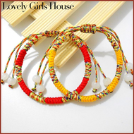 [Cutewomen2020] Hand woven colorful rope Red Rope Bracelet five color thread Bracelet