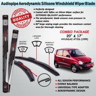 Audiopipe Aerodynamic Silicone Windshield Wiper Blade Combo 20"/17" For Hyundai Atos (1999)