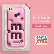OPPO A12 A7 A5 A92 A52 A9 A12E A58 A5 A5S A3S A12E 2020 3D M&M s Kesing hp cassing jelly accessories