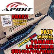 LAGENDA SRL 110 115 Z ZR FI APIDO RACING CATALYZER STANDARD EXHAUST EKZOS PIPE YAMAHA 25MM KING DRAG