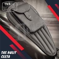 TERLARIS TAS KULIT TANGKI TANK BAG CLETA MOTOR CUSTOM UNIVERSAL RETRO KLASIK | COD
