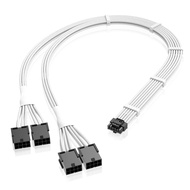 EZDIY-FAB GPU Power Sleeved Cable Extension, 16pin(12+4) 12VHPWR PCIe 5.0 Connector Male to 4X PCIE 