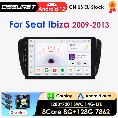 AI Carplay Android Auto Car Radio for Seat Ibiza 6j 2009-2013 Car Stereo Video Player Autoradio Audi