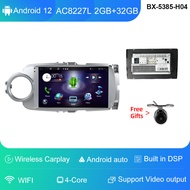 EKLEVA 9 "6 + 128GB Carplay Android 12 2 Din วิทยุอัตโนมัติรถยนต์ Toyota Yaris 2012-2017ระบบนำทาง GPS เครื่องเล่นมัลติมีเดียรถยนต์ DSP ไม่มีดีวีดีสเตอริโอ