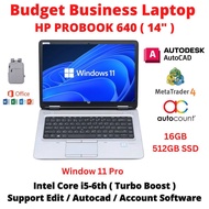 HP PROBOOK 650 G2 INTEL CORE I5-6TH 16GB RAM 512GB SSD 14INCH GAMING BUSINESS LAPTOP