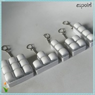 ESPOIR Fidget Keychain, 3/4/9Keys Keys Button Finger Keyboard Cap,  DIY Keyboard Keycap Pass The Tim