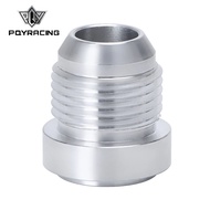 PQY Aluminum AN10-AN Straight Male Weld Fitting Adapter Weld Bung Nitrous Hose Fitting Silver PQY-SL