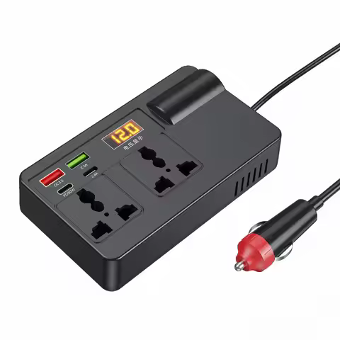 200W DC 12V/24V to AC 220V Converter Car Inverter Car Power Adapter Converter 7 Ports QC3.0 Type-C U