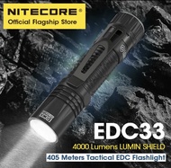 NITECORE EDC33 EDC ไฟฉายกล USB-C ไฟฉายชาร์จไฟได้450เมตร uhi 20สูงสุด4000mAh แบตเตอรี่ Li-ion 18650ใน