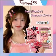 TASUNIK88 7in1 Women's Hair Clip Set Y2K Korean Fashion Women's Hair Clips Aesthetic Bangs Clips R13