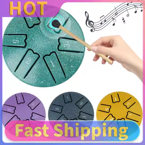 3 Inches 6 Notes Rain Drum for Outside Steel Tongue Drum Rain Chime Mini Handpan Drum for Yoga Medit