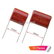 10pcs/lot CBB Capacitor 684J 630V 684K 0.68uF 680nF CBB22 684J630V 6844K630V Metallized Polypropylen