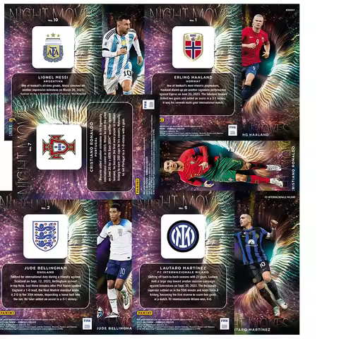 DIY PANINI Football star Signature card Jude Bellingham Lionel Messi Erling Haaland Cristiano Ronald