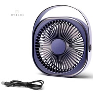 6 Inch Mini Usb Fan Ultra Quiet Table Fan Includes a Handle(Blue)