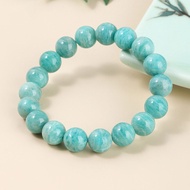 10mm Natural Amazonite Round Beads Bracelet Crystal Health Bangle Men Fashion Jewelry