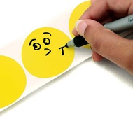 XO955 Dyruidoj 500pcs Roll Stiker Label Dot 1 Inch War Biru Hijau Untu