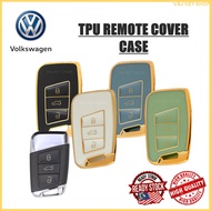 TPU Car Key Cover Case for VW Volkswagen Magotan Passat Skoda Superb Kodiaq Smart Remote Fob Protect