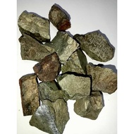 Pyrite raw and polished stone, batu Kursani tak lekat magnet