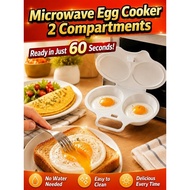[Microwave Safe] Egg Steamer Box/Steamer Utensil/Steamer/Microwave Egg Steamer Box/Double Compartmen