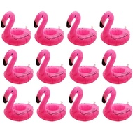 Inflatable Floating Flamingo Drink Holder 12 Pack Swimming Pool Float Coasters Coke Holder for Bever