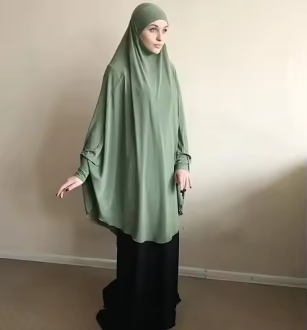 Muslim Long Khimar Formal Prayer Garment Hijab Women Top Ramadan Niqab Burka Turkey Namaz Burka Musu