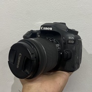 KAMERA CANON 80D LENSA KIT FULLSET BOX 