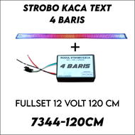 Aksesoris Strobo LED Kaca Depan Mobil Truk 4 Baris β Setting Teks via HP