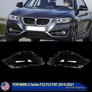 Head Lamp Cover For BMW 2 Series F22 F23 220i 230i Coupe F87 M2 2014-2020 Headlight Lens Cover Clear