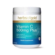 Herbs of Gold Vitamin C 500mg Plus (120 Tablets)