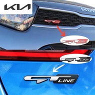 3D Metal Car Emblem Stickers Front Grille Badge For Kia GT GT line Ceed Forte RIO STINGER Seltos K3 