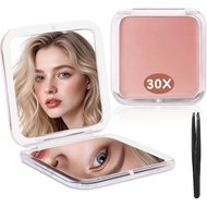 30 Times Magnifying Glass, Size 8.5X8.5cm, Foldable Double-Sided Magnifying Glass, Suitable for Outi