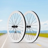 Road Bike Carbon Fiber Wheel Set Spoke Carbon Knife Wave Rim Ratchet 700c Hub Barrel Axle Disc Brake