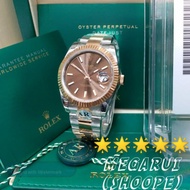 AutomaticES_ DJ 126334 COMBI ROSE ARF DIAL BROWN SWISS ETA