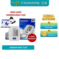OMRON HEM 7120 Automatic Blood Pressure Monitor with Adapter S [ HEM7120 BP Machine, 7120 ]