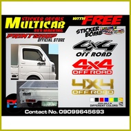 ➹ ✎ ∏ Multicab 4x4 marking Sticker Decals Set cut-out vinyl