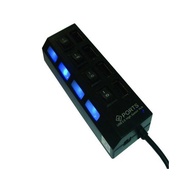 UH44C | USB HUB 4 Port 4 Switch CENTROO USB 2.0 w/o Packing (Black / White)