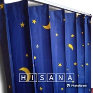 Gorden murah aesthetic kamar tidur kaca lebar panjang 2 meter pintu dan jendela 1 set lengkap kawat