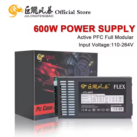 600W Full Modular 1U Flex ATX PSU PC Power Supply 110-264V ENP-7660B For K39 A4 S3 G5 ITX Mini Case 