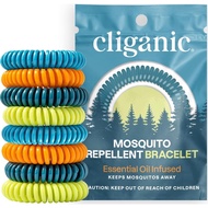 Cliganic 20 Pack Mosquito Repellent Bracelets for s & Kids -  DEET-Free Bands, Individually Wrapped