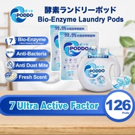 VALUE PACK | 126Pods 15g Poddo World 1st Bio Enzyme Laundry Capsule 1 Tub + 2 Refill Packs - Univers