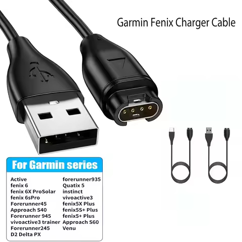 Charger for Garmin Approach S10 S12 S40 S42 S50 S60 S62 S70 Smart Watch Replacemnet Charging Cable